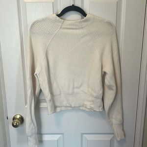 Free People ivory mock neck sweater XS